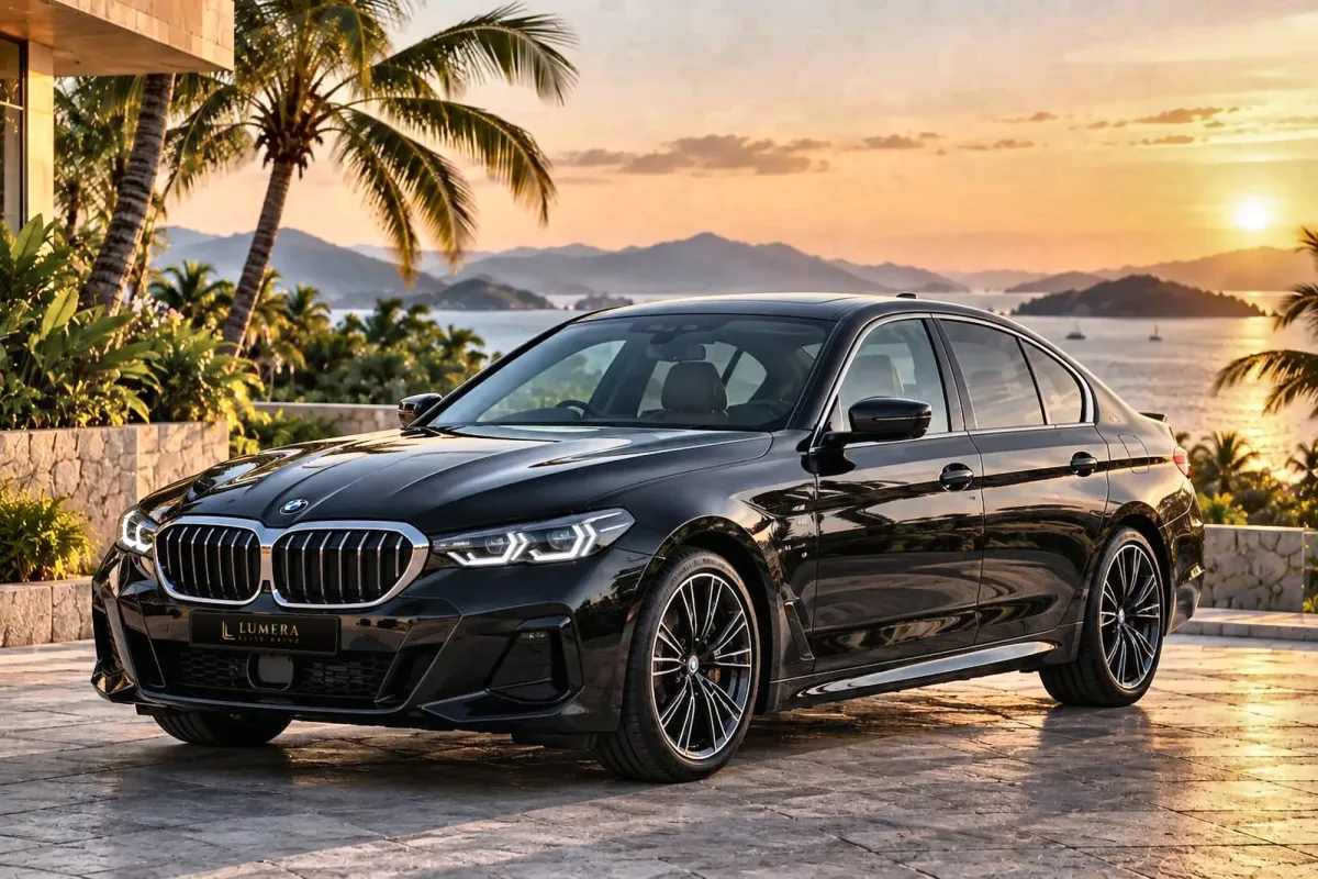 BMW 530e M Sport (2023, чёрная)